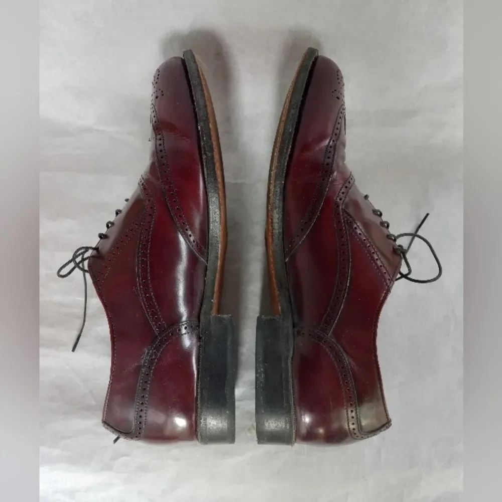 Vintage DEXTER Select Brown/Cherri Leather Lace Up Shoes Size 9